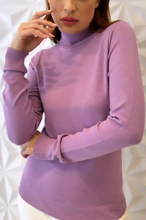 BLUSA TRICOT BASICA GOLA ALTA FIO ESPECIAL BEL 
