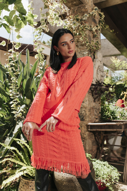 SAIA TRICOT MIDI FRANJAS CRISTINA
