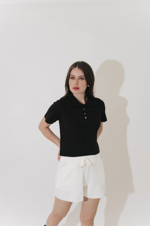 BLUSA TRICOT POLO LOSANGOS ALINA 