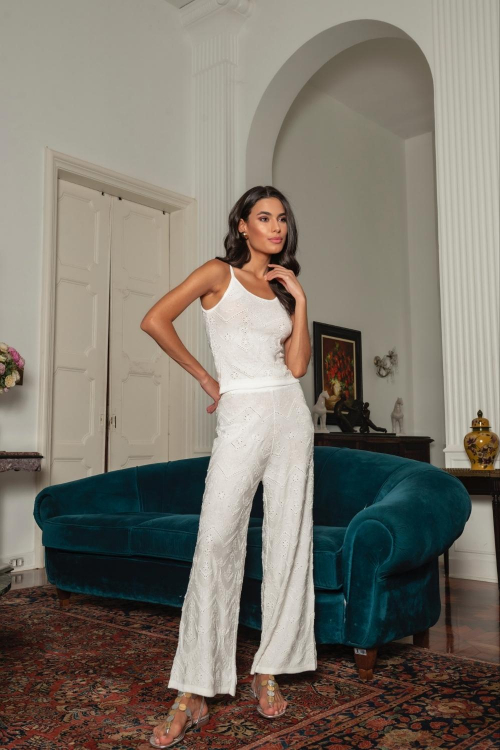 CALÇA TRICOT PANTALONA PONTO LESE SONIA 
