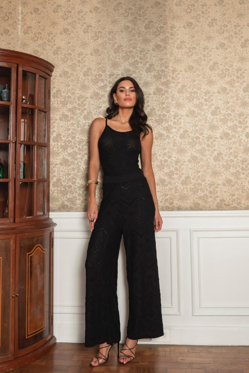 CALÇA TRICOT PANTALONA PONTO LESE SONIA 